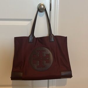 Tory Burch Burgundy Tote Bag